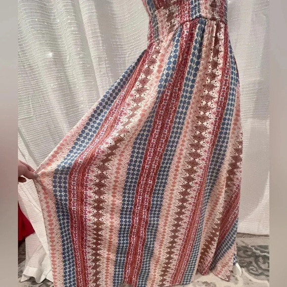 Lulu’s Maxin' Relaxin' Multi Print Backless Maxi Dress, Small - Picture 9 of 11